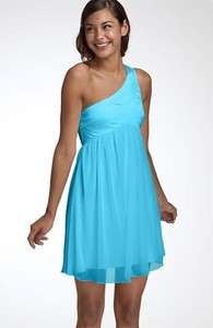   Shoulder Dress Homecoming Sky Blue Party Cocktail Semi Formal 9 NWT