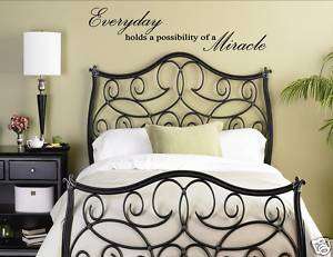 EVERYDAY MIRACLE Vinyl Wall Decal Quotes Sayings Letter  