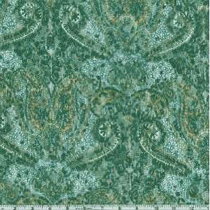   Stretch Lace Paisley Teal Fabric By The Yard: Arts, Crafts & Sewing