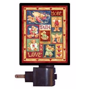  Country and Folk Style Night Light   Hope, Faith and Love 