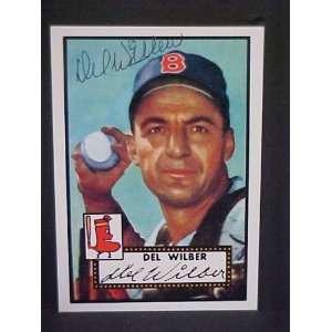  Del Wilber (D) Boston Red Sox #383 1952 Topps Reprint 