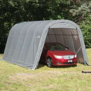   13 x 28 x 10 Round Style Shelter, Grey Cover Patio, Lawn & Garden