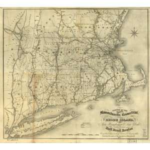  1846 Railroad map of RRs, New England
