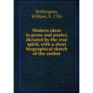   short biographical sketch of the author,: William Withington: Books