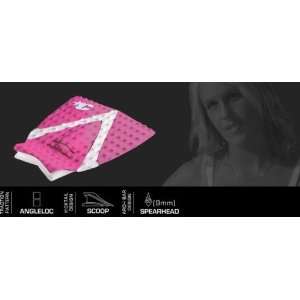   CHELSEA GEORGESON Surfing Traction Pad in Pink & White Sports