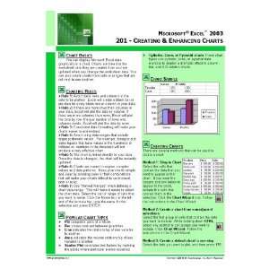  Microsoft Excel 2003 Quick Reference Guide: Excel 201: Creating 