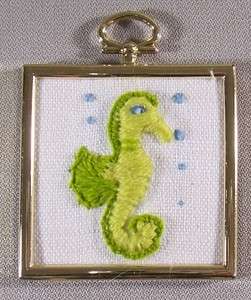 Seahorse Sea Horse Embroidered Ornament Hand Crafted  