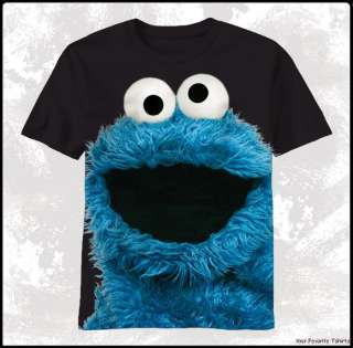Licensed Seasame Street Really Big Cookie Monster Photo Adult Shirt S 
