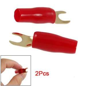   Red Insulated Crimp Fork Terminals Connector 6mm