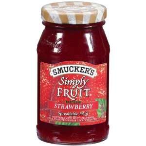 Smuckers Spreadable Fruit Simply Fruit Strawberry Seedless   12 Pack 