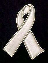 Multiple Sclerosis MS Awareness Pearl Ribbon Pin New  