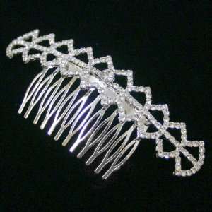  Wavy w. Bars Crystal Hair Comb: Everything Else