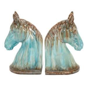  Decorative Ceramic Horse Bookend Pair