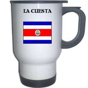  Costa Rica   LA CUESTA White Stainless Steel Mug 