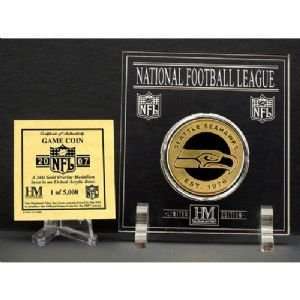 Highland Mint Seattle Seahawks 24Kt Gold Game Coin  Sports 