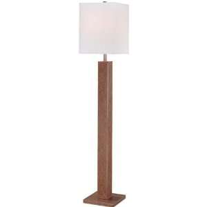    Lite Source Leatrix Brown Leather Floor Lamp: Home Improvement