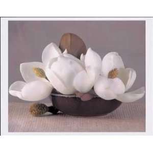  Magnolias in Raku Bowl II    Print