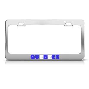 Quebec Flag Country license plate frame Stainless Metal Tag Holder