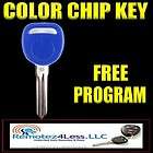 NEW UNIQUE CUSTOM RED CHEVY TRANSPONDER CHIP IGNITION KEY CIRCLE PLUS