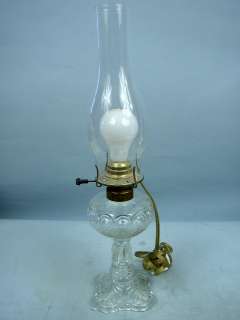 19 Vintage Electrified Oil Lamp With Shade  
