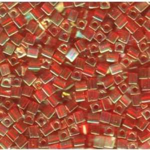  SB4 254 Transparent Rainbow Red Miyuki Square Seed Beads 