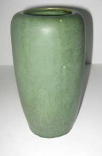 Hampshire Pottery Matt Green Cylindrical Tapered Vase  