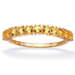  PalmBeach Jewelry 18k Gold Over Sterling Silver Citrine 