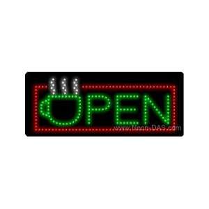Coffee Shop Open Outdoor LED Sign 13 x 32:  Sports 