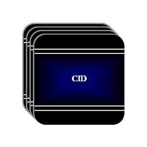   CID Set of 4 Mini Mousepad Coasters (black design) 