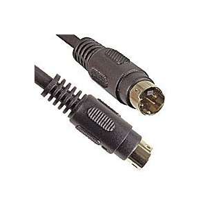 24ft Black Video Cable with S Video Male to S Video Male Connectors 