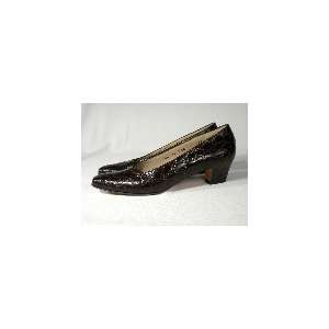 FERRAGAMO Italian Brown Alligator Brown High Heels Shoes Pumps 7AAA $ 
