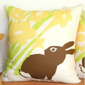   Peeking Bunny Floor Pillow   pillow insert eco fill