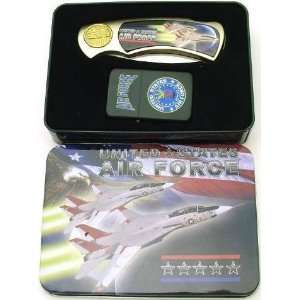   Air Force Pocket Knife and Lighter Collector Set: Sports & Outdoors