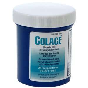  PURDUE FREDERICK CO Colace Glycerine Suppositories Adult 