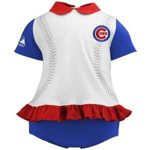   Cubs Infant Girls White Royal Blue Top & Bloomers Set (6 9 Months