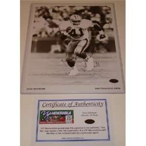  Dave Whitmore San Francisco 49ers Autographed/Hand Signed 