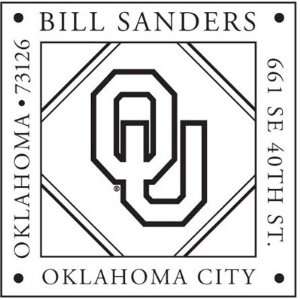  Oklahoma Ou Square Stamp Collegiate Snap Stamp 