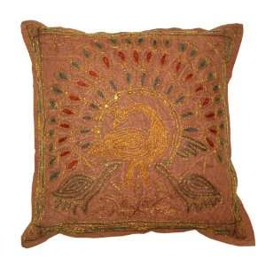 Glorious Cotton Peacock Cushion Covers with Zari & Sequins 