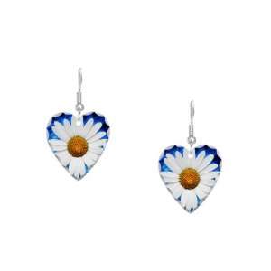    Earring Heart Charm Daisy Energy Blue: Artsmith Inc: Jewelry