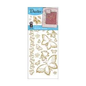  Dazzles Stickers   Gold Stitched Butterfly Arts, Crafts 