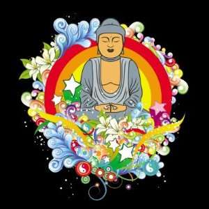  Nirvana Buddha Round Sticker: Everything Else