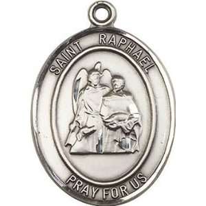 St. Raphael the Archangel Large Sterling Silver Medal