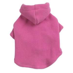   Polyester Basic Fleece 16 Inch Dog Hoodie, Medium, Pink: Pet Supplies