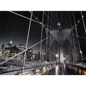 Andrew Prokos 47W by 36H  Brooklyn Bridge Tower and Cables CANVAS 