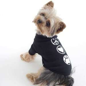  Peace Love with Paw Dog Shirt: Pet Supplies