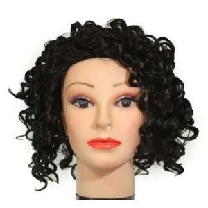  10 Short Dark Brown medium spiral synthetic wig Beauty