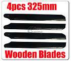4pcs 325mm Wooden Main Rotor Blades for Align Trex 450 