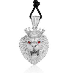 Ziovani Princess Crown Lion King w/ Gem STones Stainless Steel Pendant 