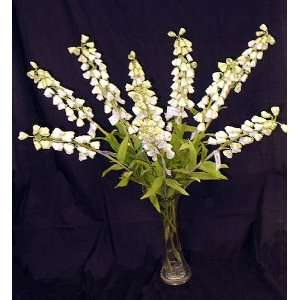    12 White Jerome Lily Long Stem Silk Flower 31