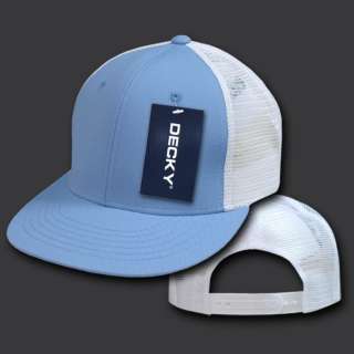 SKY BLUE WT 6 PANEL MESH TRUCKER BASEBALL CAP HAT CAPS  